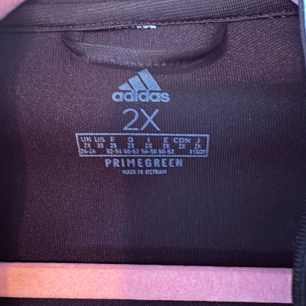 Adidas Black Track Jacket with White Stripes - Picture 5 of 8